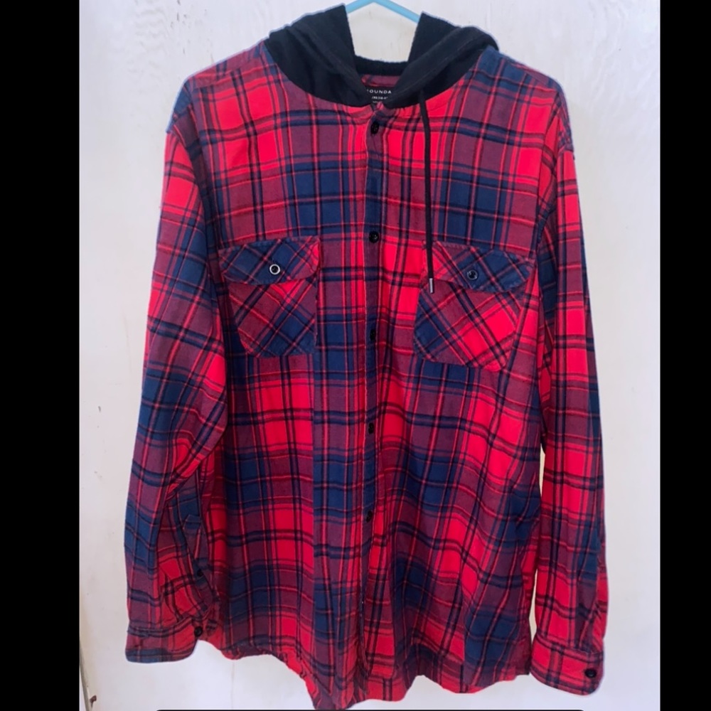 Size XL long sleeve hoodie flannel